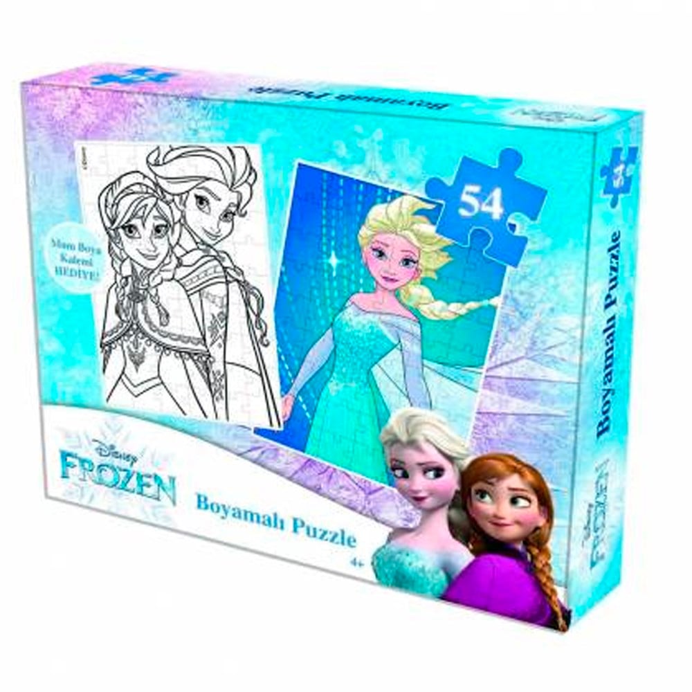 Trio Frozen 54 Parça Boyamalı Puzzle