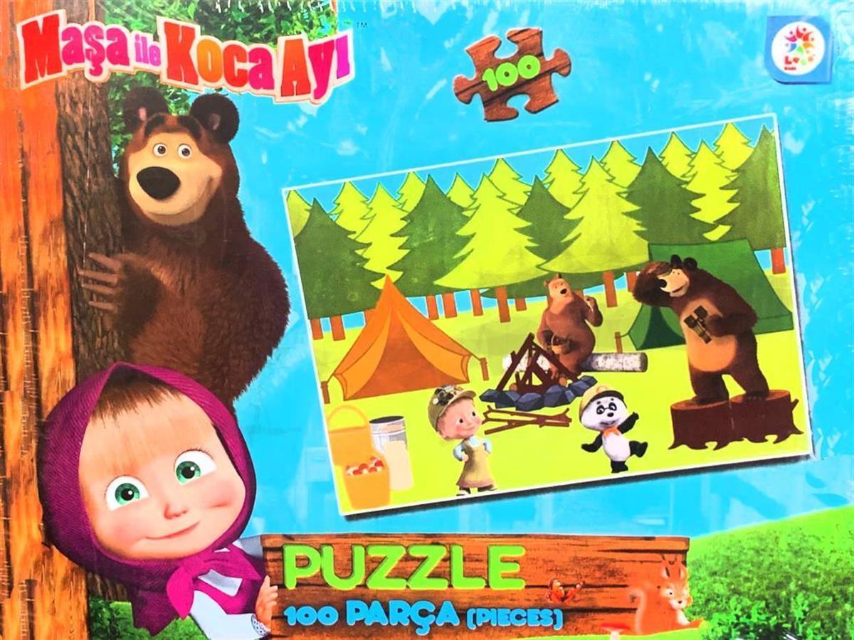 Utku Oyuncak Masa Ve Koca Ayı 100 Parça Puzzle MS7797