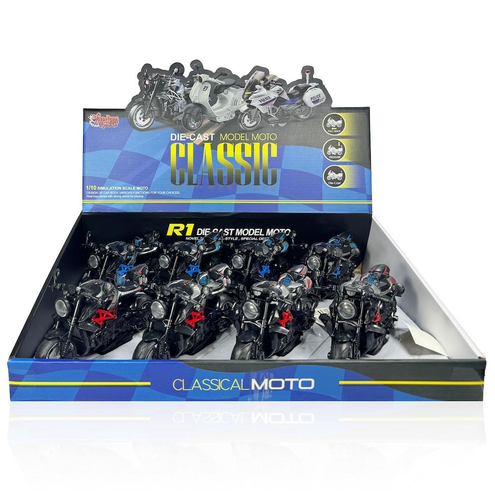 Vardem Oyuncak Çek Bırak 1:10 Die-Cast Işıklı Ve Sesli Metal Motosiklet MY66-M2242