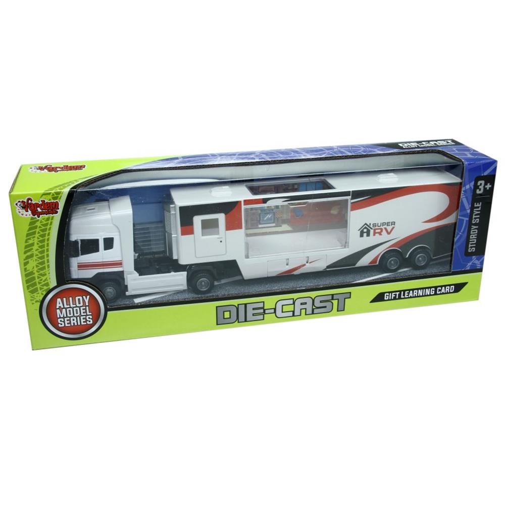 Vardem Oyuncak Die-Cast Beyaz Gösteri Tırı XFD889-350