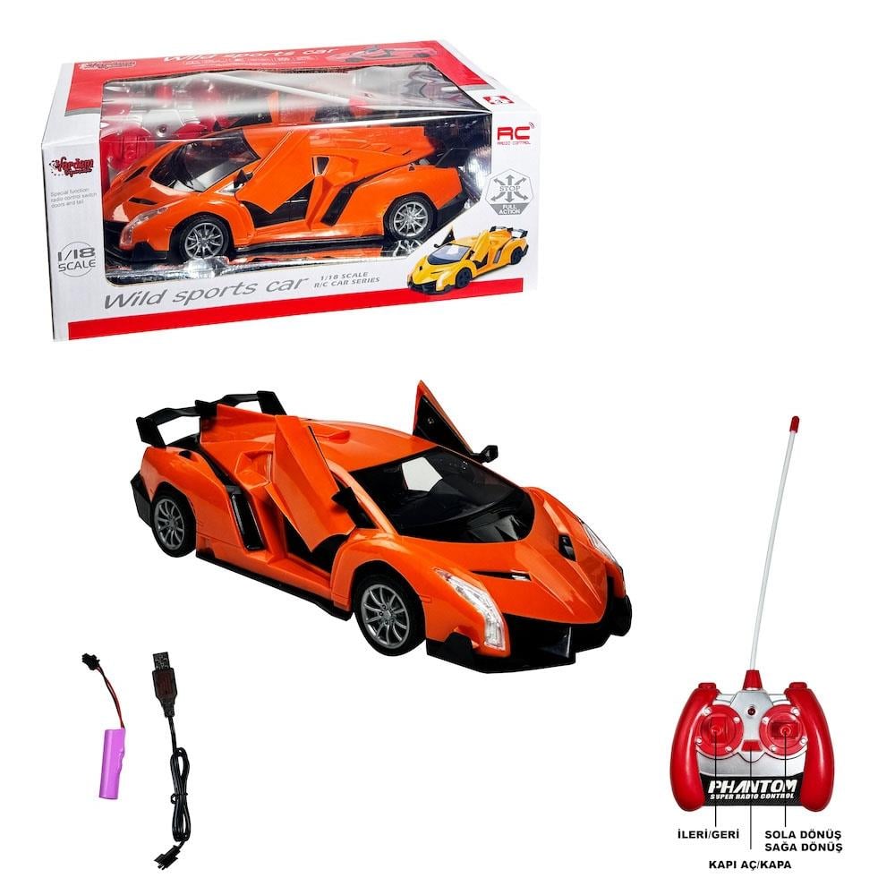 Vardem Oyuncak Uzaktan Kumandalı Full Fonksiyon Şarjlı 1:18 Wild Sport Kapıları Açılan Araba RG-1383-9A-11A