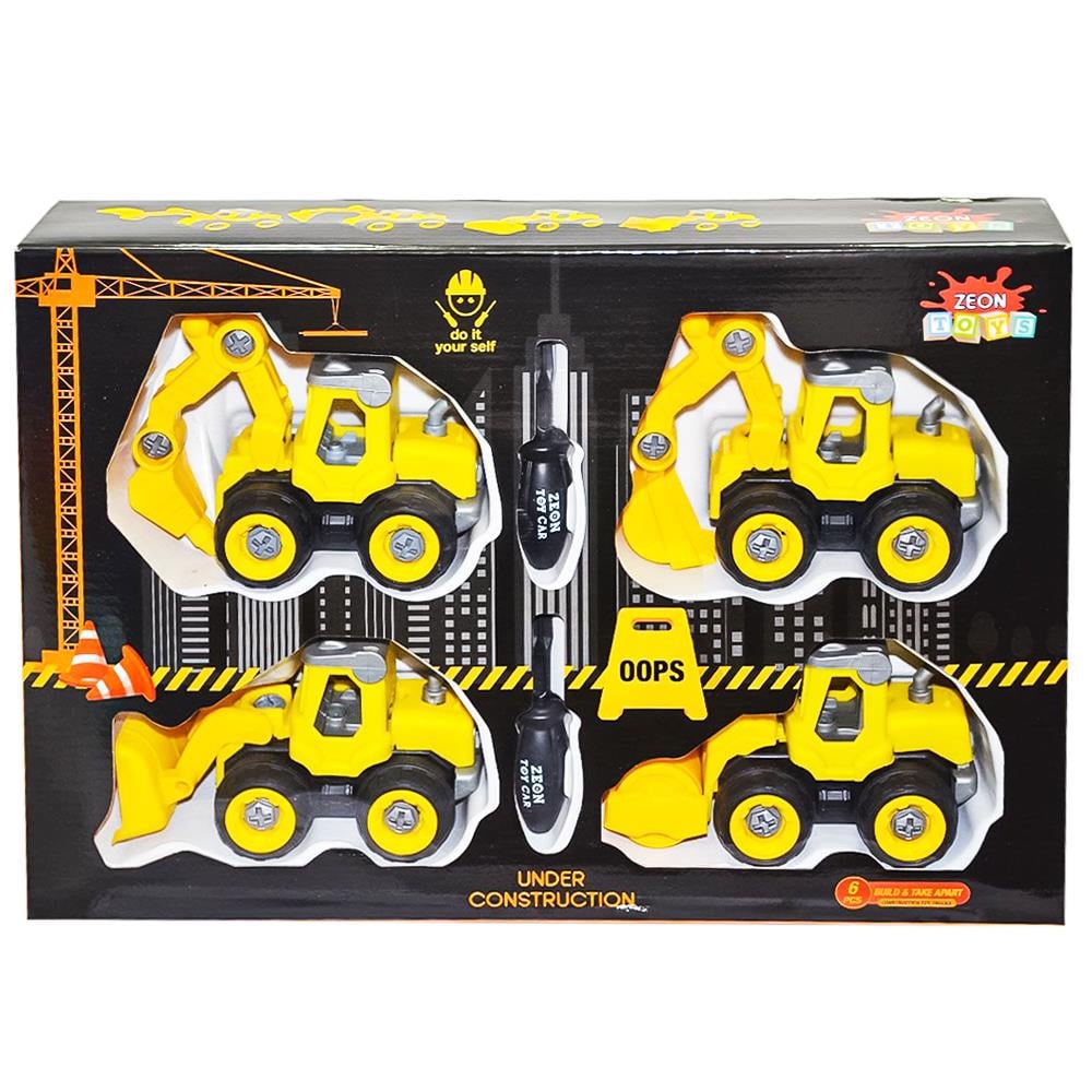 Zeon Oyuncak 4 lü Sök Tak İş Makineleri ZN-3210