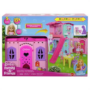 Barbie Chelsea Oyuncak Bebek ve Aksesuarlarıyla Açılır Bebek Evi JFW49