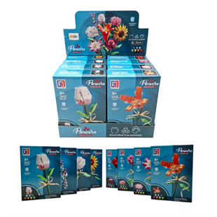 DMN123-740/1/2/3/4/5/6/7/8 KUTUDA 121 PARCA ISIKLI CICEK LEGO