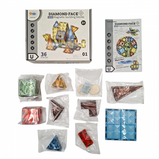 DMN6650A KUTUDA 36 PARCA MANYETIK BLOKLAR