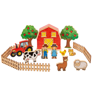 KM5898 KUMTOYS BENIM CIFTLIGIM AHSAP BOYAMA SETI
