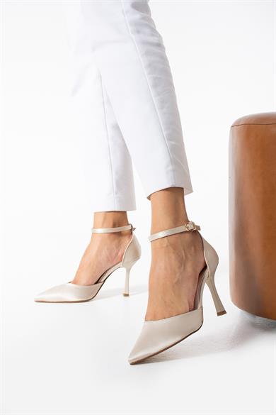 Kadın Bej Sivri Burunlu Stiletto