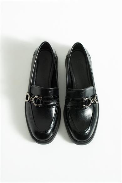 Kadın Toka Detaylı Günlük Loafer Teya - Siyah