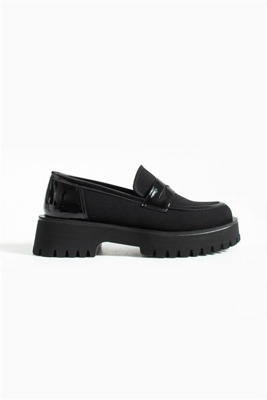 Kadın Yüksek Taban Günlük Loafer Vela - Siyah