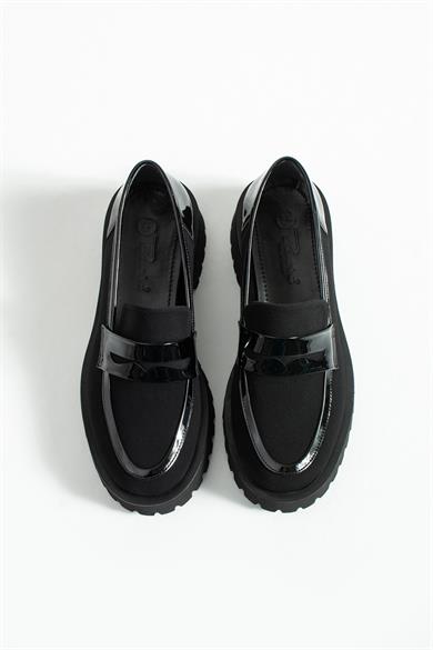 Kadın Yüksek Taban Günlük Loafer Vela - Siyah