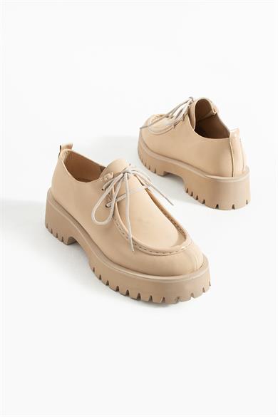 Kadın Yüksek Taban Loafer Arden - Bej