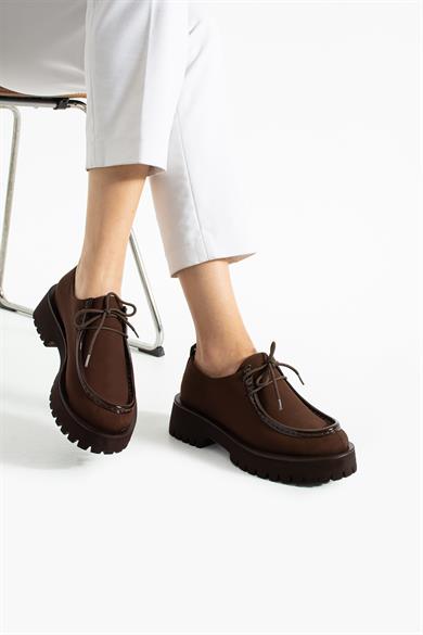 Kadın Yüksek Taban Loafer Arden - Kahverengi