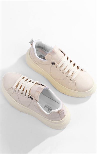 Kadın Bej Sade ve Zarif Günlük Sneaker