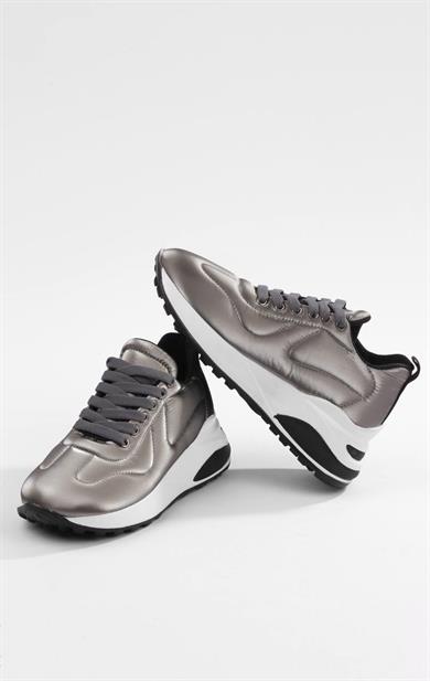Kadın Platin Dikiş Detaylı Günlük Sneaker