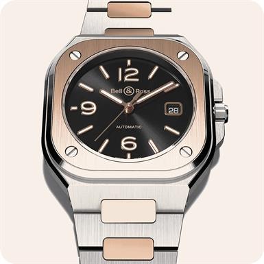Bell & Ross Urban Auto Black Steel & Gold