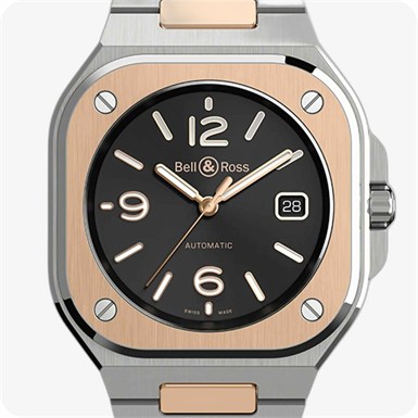 Bell & Ross Urban Auto Black Steel & Gold
