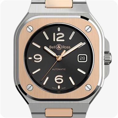 Bell & Ross Urban Auto Black Steel & Gold