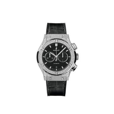 Hublot Classic Fusion Chronograph Titanyum Pavé