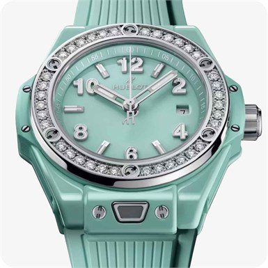 Hublot Big Bang  One Click Mint Green Ceramic Diamonds