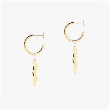 Messika LUCKY MOVE Lucky Move malachite earrings small