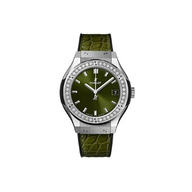 Hublot Classic Fusion Titanyum Green Diamonds