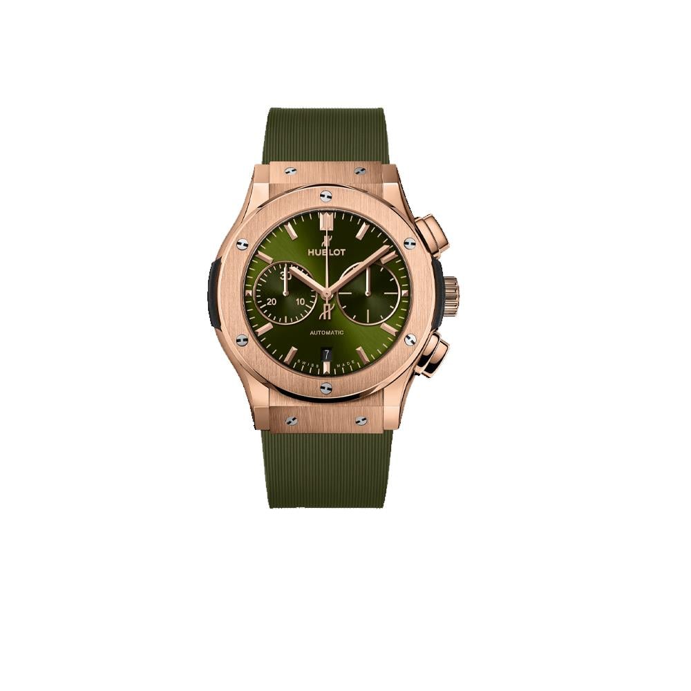Hublot Classic Fusion Chronograph King Gold Green