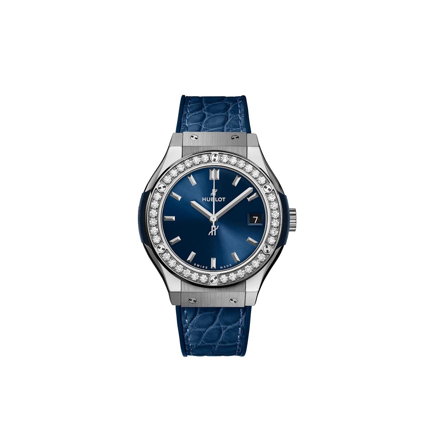 Hublot Classic Fusion Titanyum Blue Diamonds