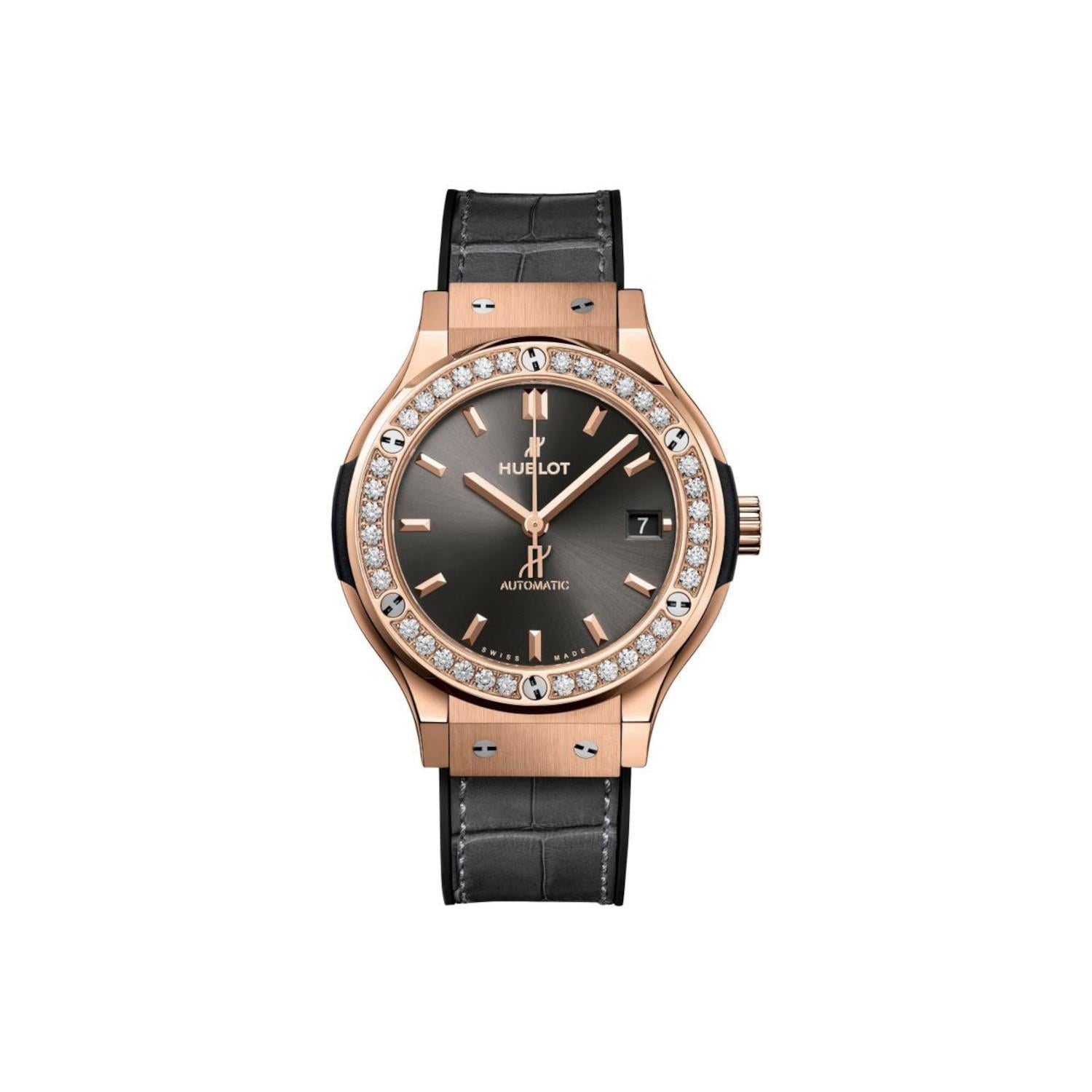 Hublot Classic Fusion King Gold Diamonds Racing Grey