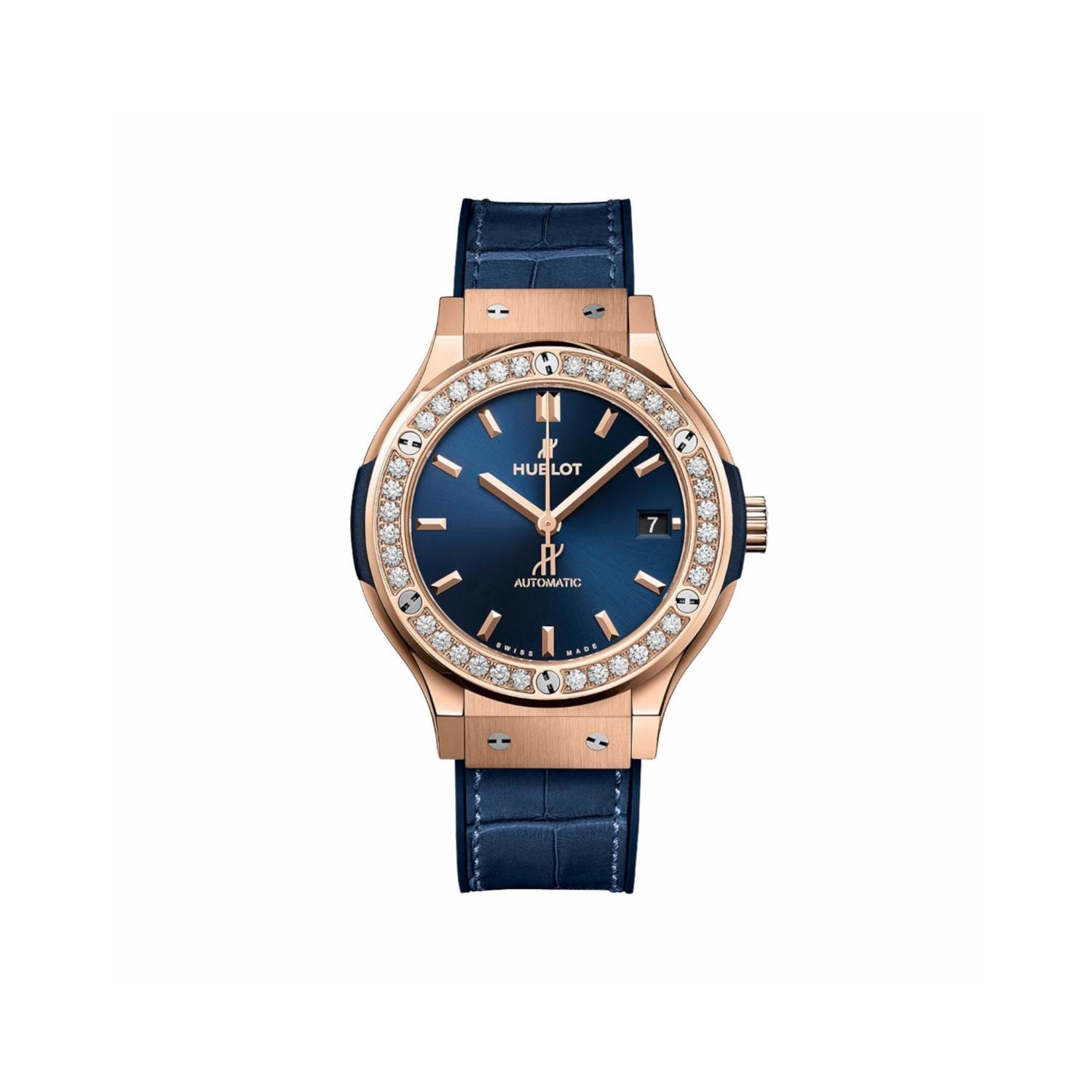 Hublot Classic Fusion King Gold Blue Diamonds