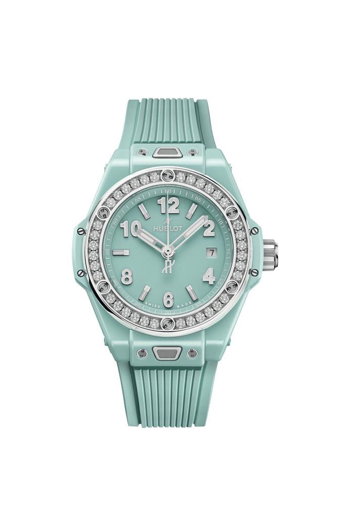 Hublot Big Bang  One Click Mint Green Ceramic Diamonds