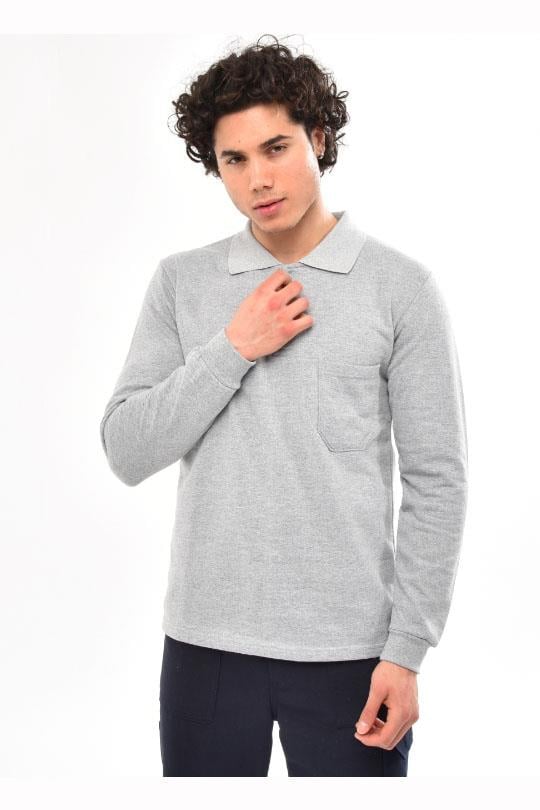 20/10 İKİ İPLİK P. YAKA SWEAT OPANENT -Melanj Gri