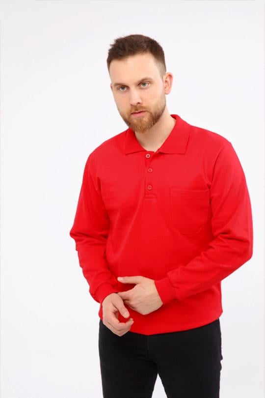 20/10 İKİ İPLİK P. YAKA SWEAT OPANENT -Kırmızı