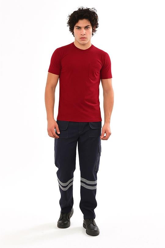 MUALTA 30/1 SUP. O YAKA TSHİRT OPANENT-Bordo