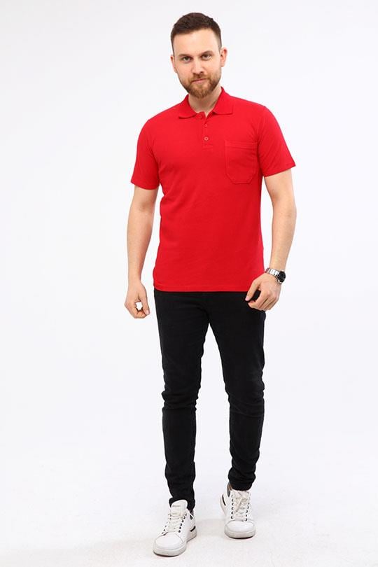 MUALTA PİKE ÖRME POLO YAKA TSHİRT OPANENT -Kırmızı