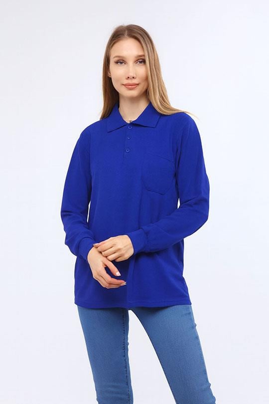 MUALTA PİKE ÖRME POLOYAKA SWEAT OPANENT -Sax Mavi