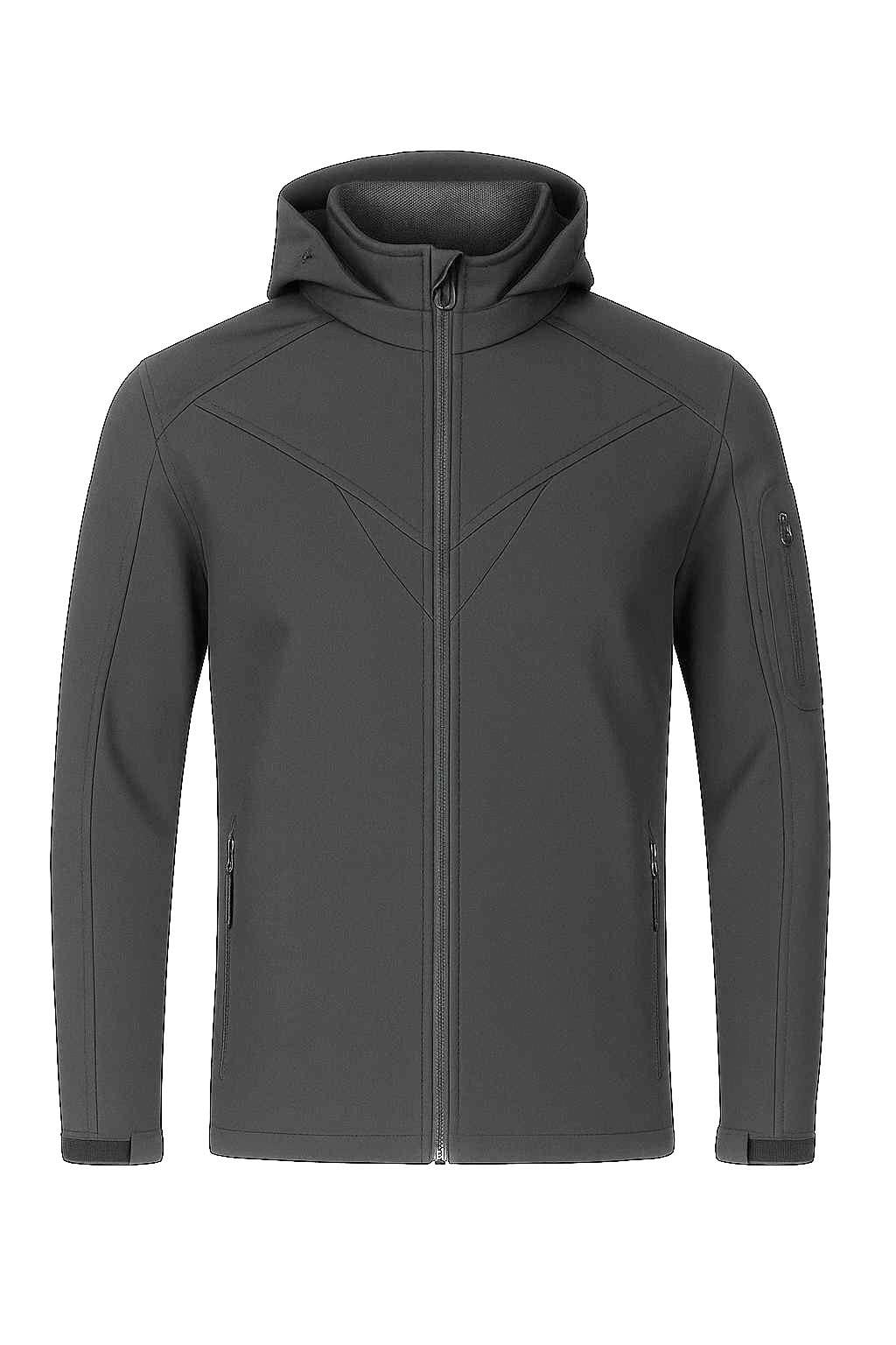 SOFTSHELL 3 CEPLİ KAPÜŞONLU MONT-Füme Gri