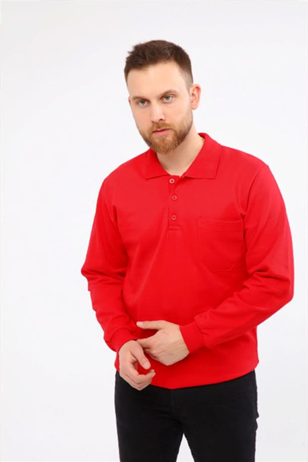 20/10 İKİ İPLİK P. YAKA SWEAT OPANENT -Kırmızı
