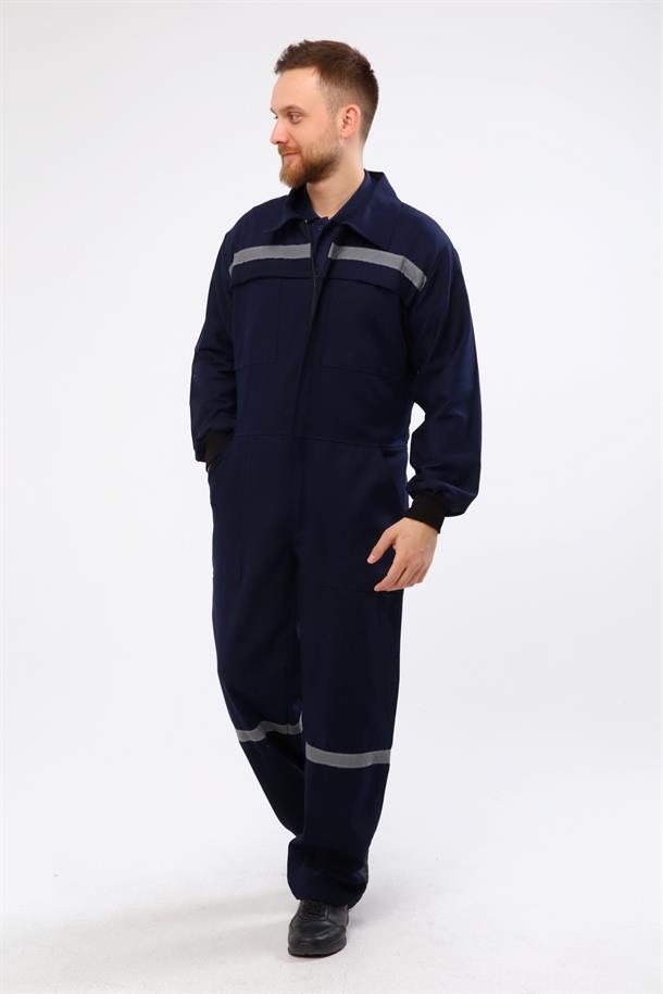 Çamdalı İş Elbiseleri İşçi Tulumu 7/7 Lacivert kalın Gabardin Boy Tulum