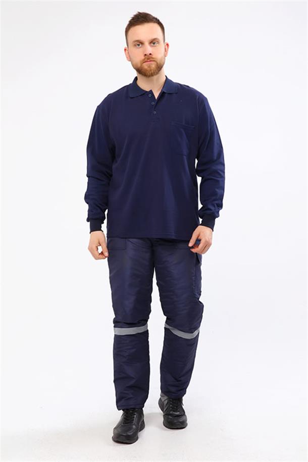MUALTA 30/1 SUP.POLO YAKA SWEAT OPANENT -Lacivert