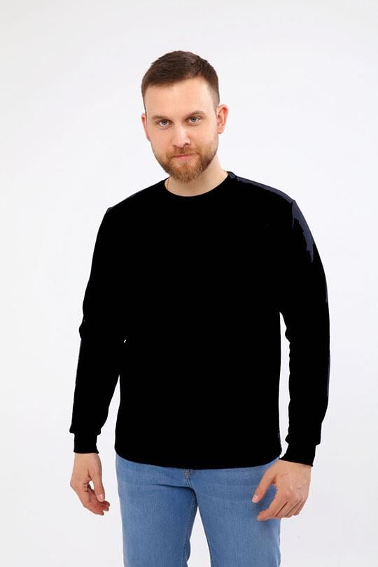 20/10 İKİ İPLİK O YAKA SWEAT OPANENT -Siyah