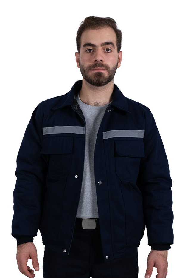 7/7 Fleece-Lined Winter Work Jacket - Navy Blue