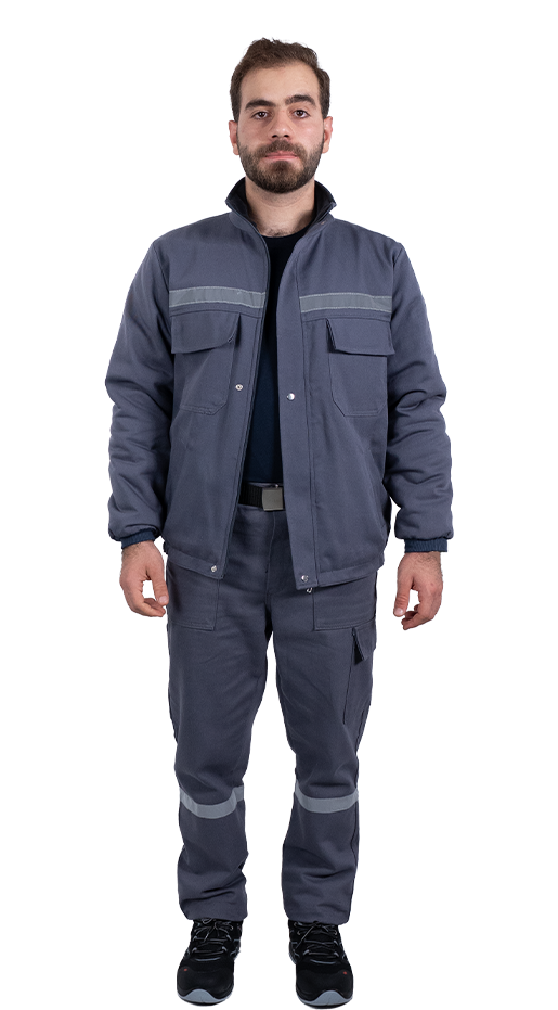 7/7 Fleece-Lined Winter Work Jacket - Medium Grey