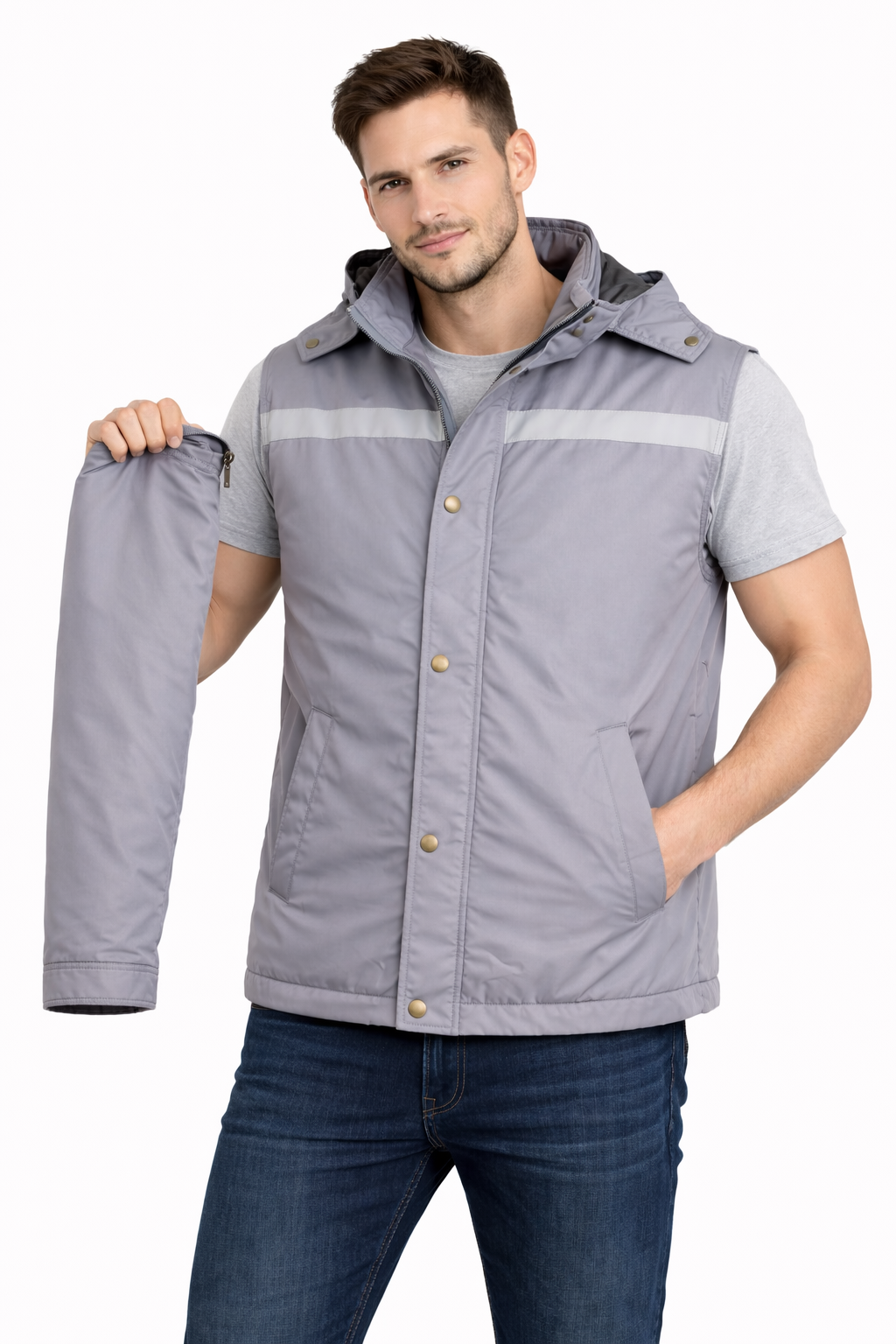 BONDIT CLOSE SLEEVE COAT-Grey