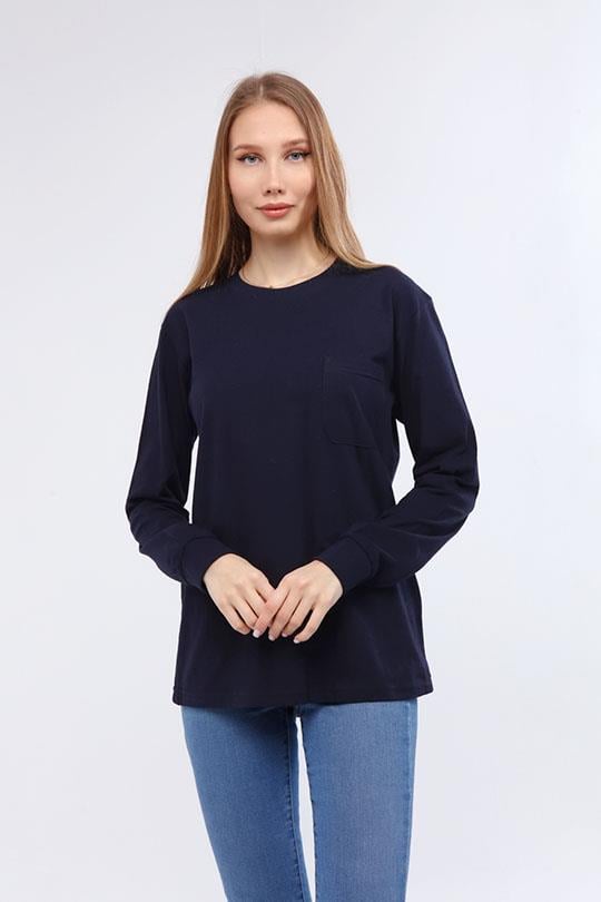 MUALTA 30/1 SUP. O YAKA SWEAT OPANENT -Lacivert