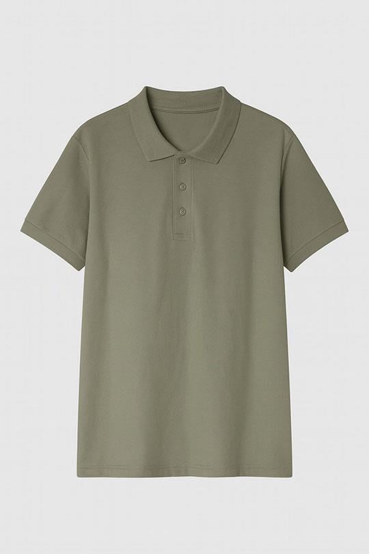 WİDİ PENYE KALİTE POLO YAKA PİKE ÖRME T-SHİRT-Haki