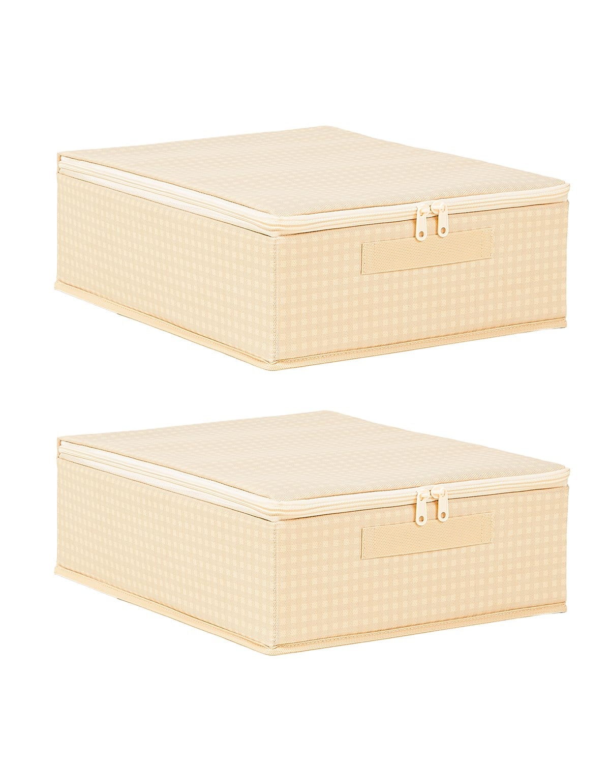 2li Bej Pötikare Destekli Kutu Hurç Set 31 x 38 x 12 cm