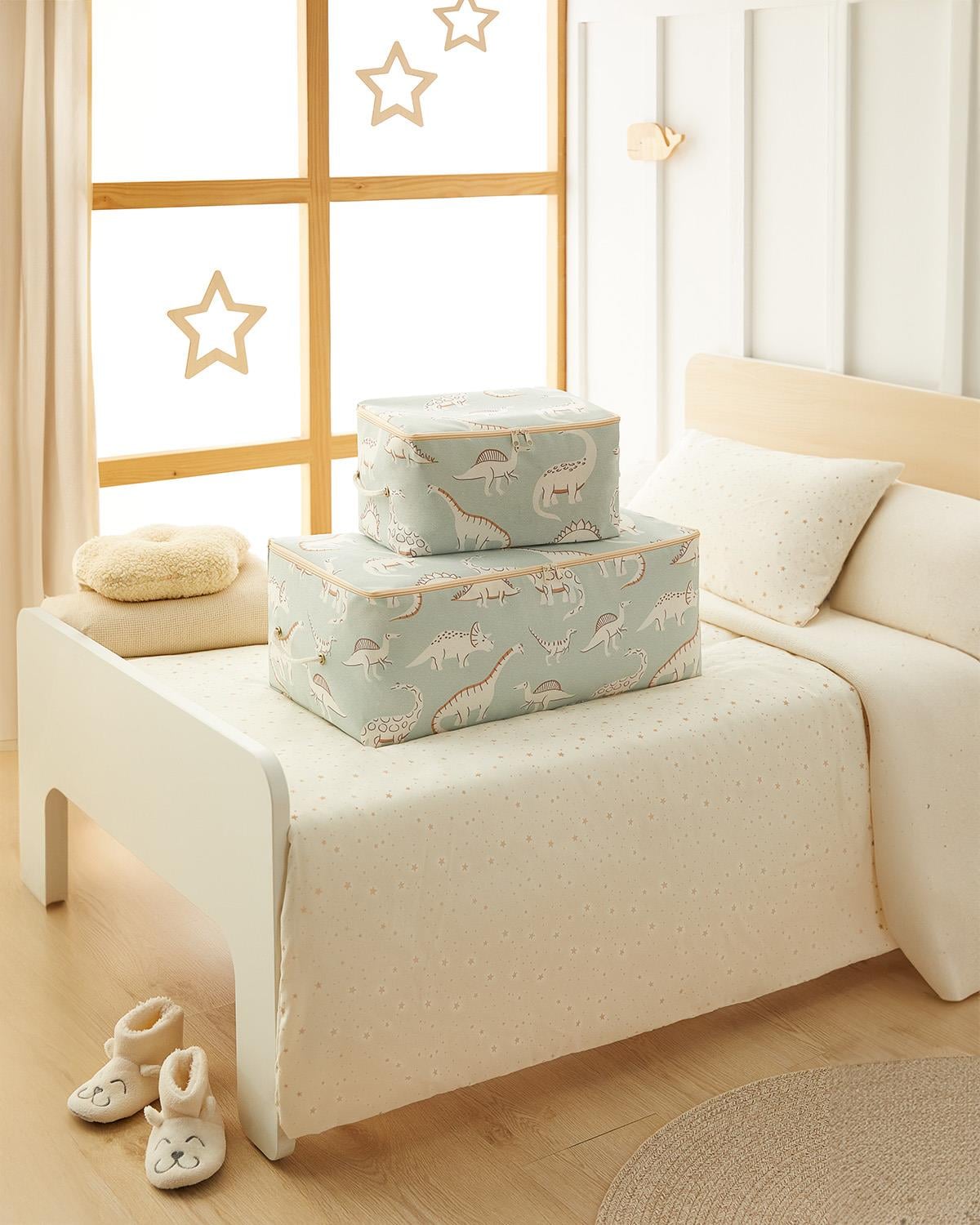 2li Çocuk Odası Dinozor Hurç Set 1 Adet 30 x 22 x 18 / 1 Adet 52 x 28 x 21 cm