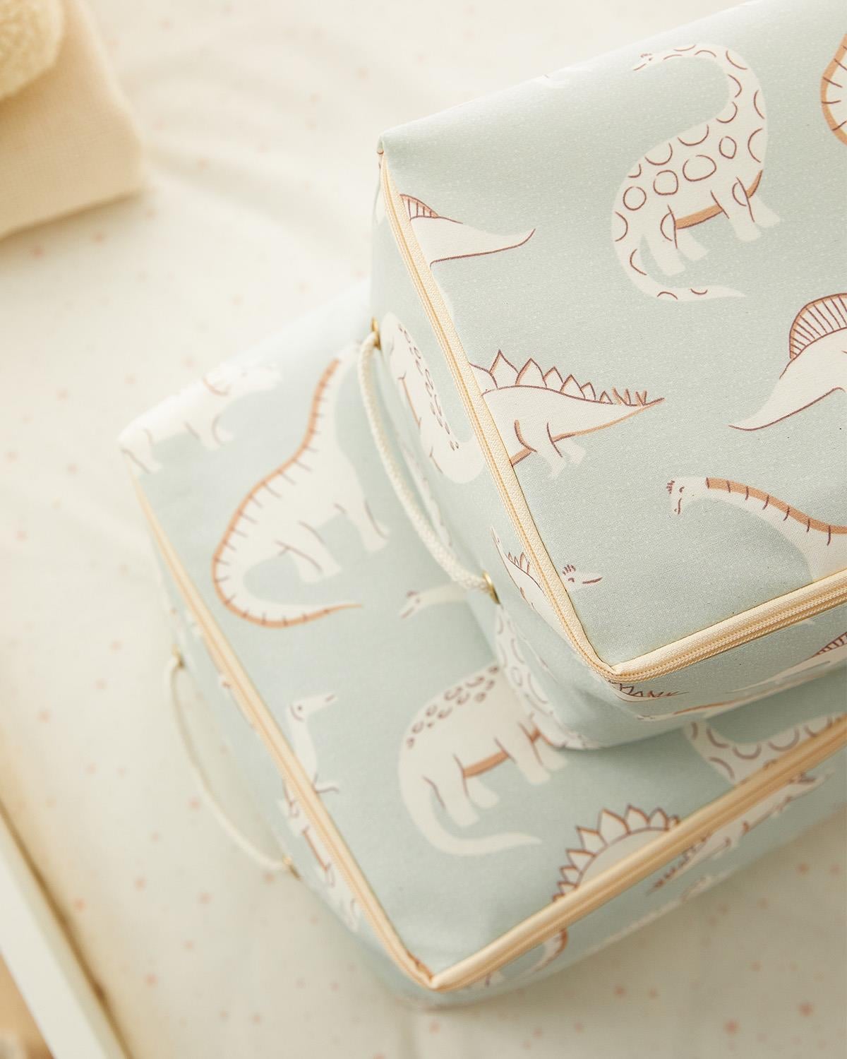 2li Çocuk Odası Dinozor Hurç Set 1 Adet 30 x 22 x 18 / 1 Adet 52 x 28 x 21 cm