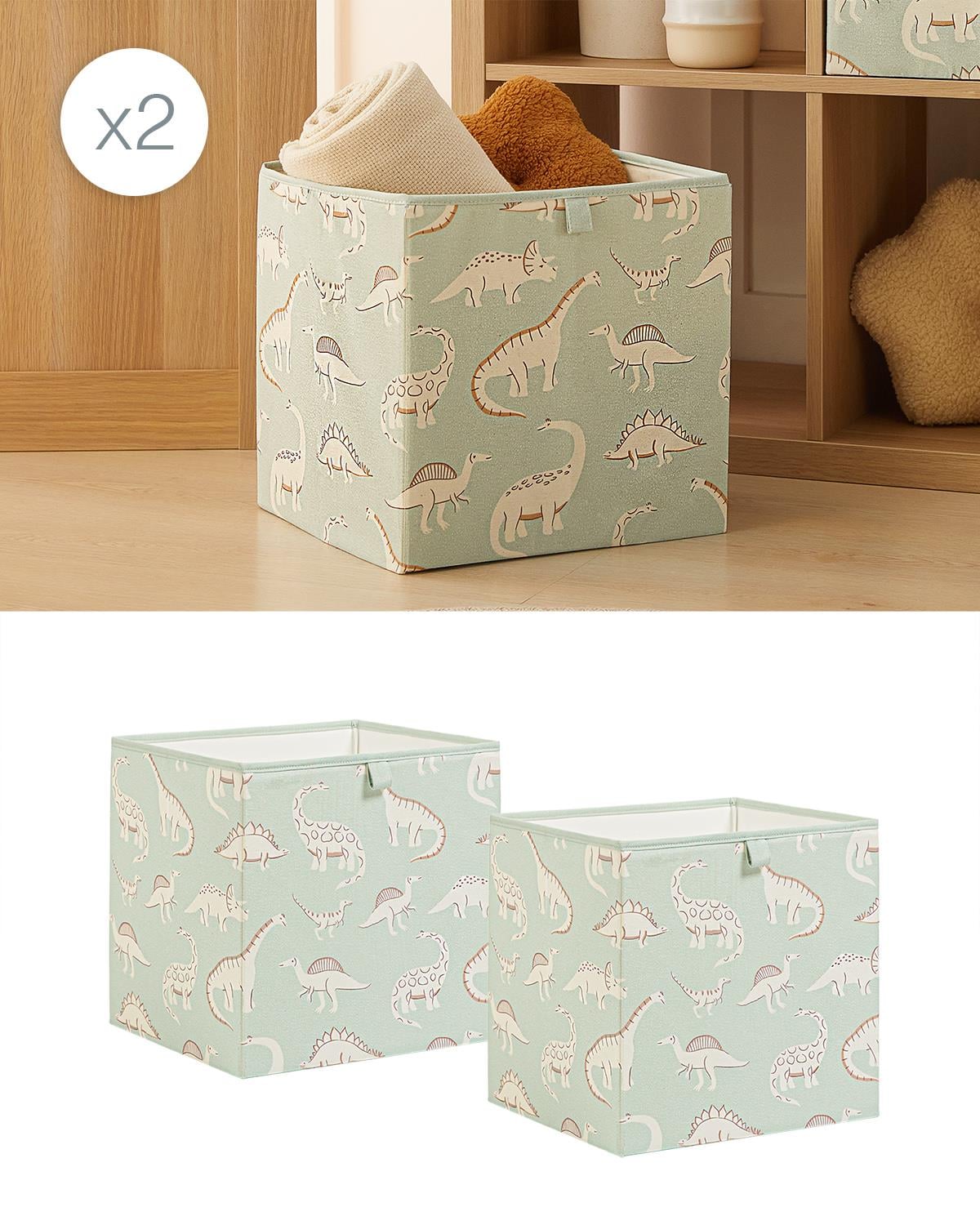 2li Çocuk Odası Dinozor Kutu Set 33 x 30 x 33 cm
