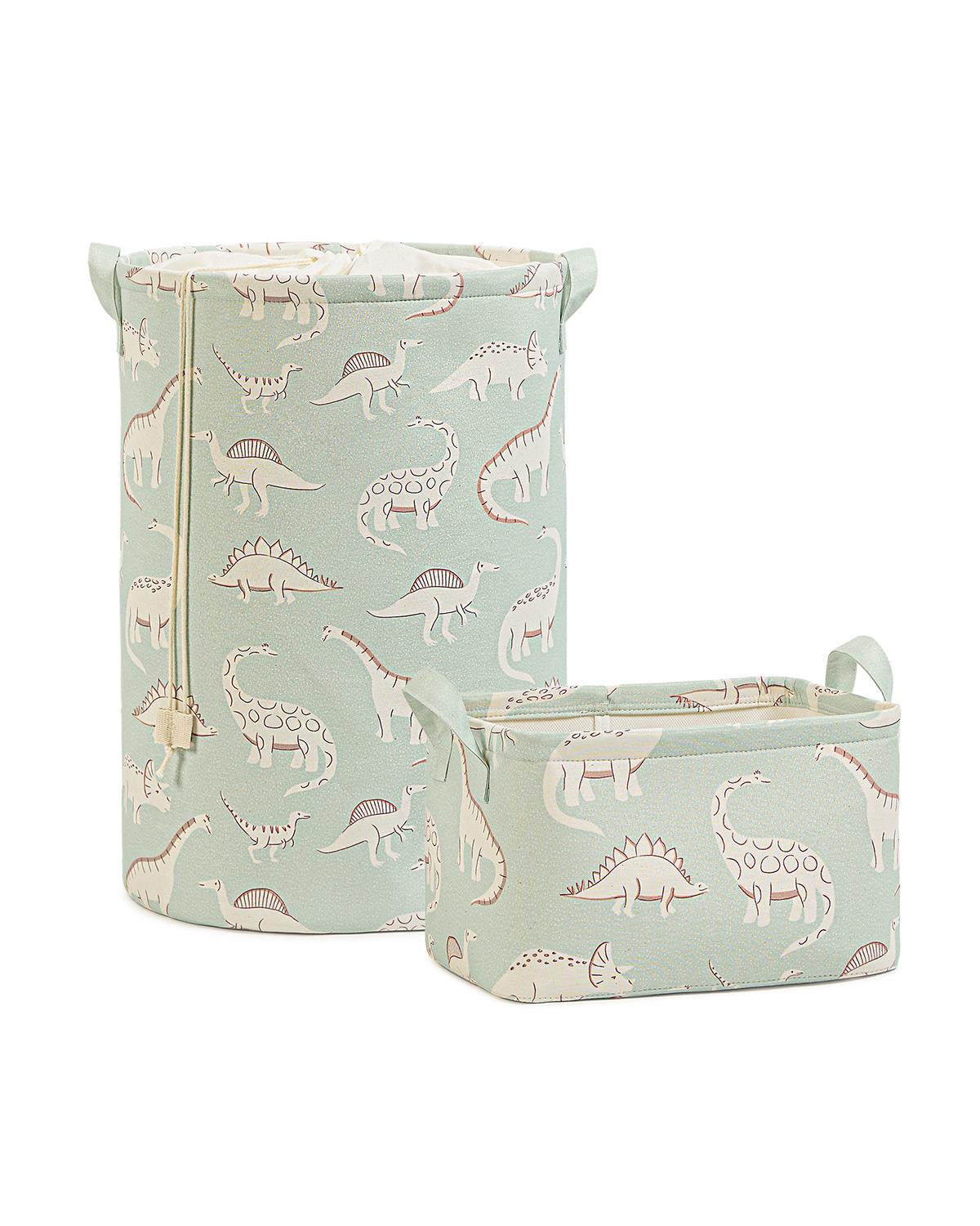 2li Çocuk Odası Dinozor Sepet Set 1 Adet 30 x 21 x 18 / 36 x 48 cm